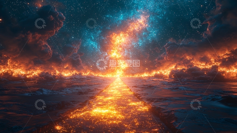 高清大图下载【趣麦麦图】火焰之路