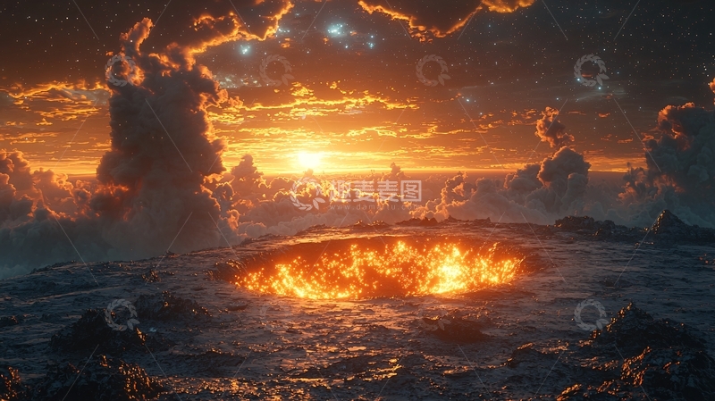 高清大图下载【趣麦麦图】燃烧的地狱深渊