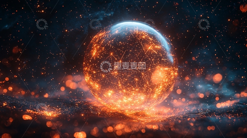 高清大图下载【趣麦麦图】燃烧的星球