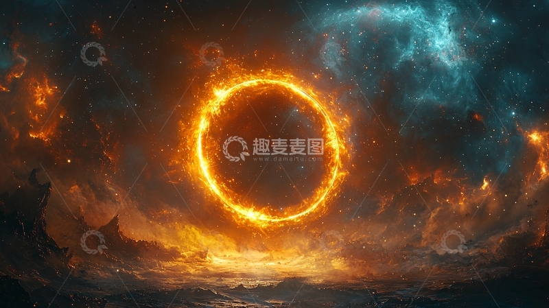 高清大图下载【趣麦麦图】火焰环