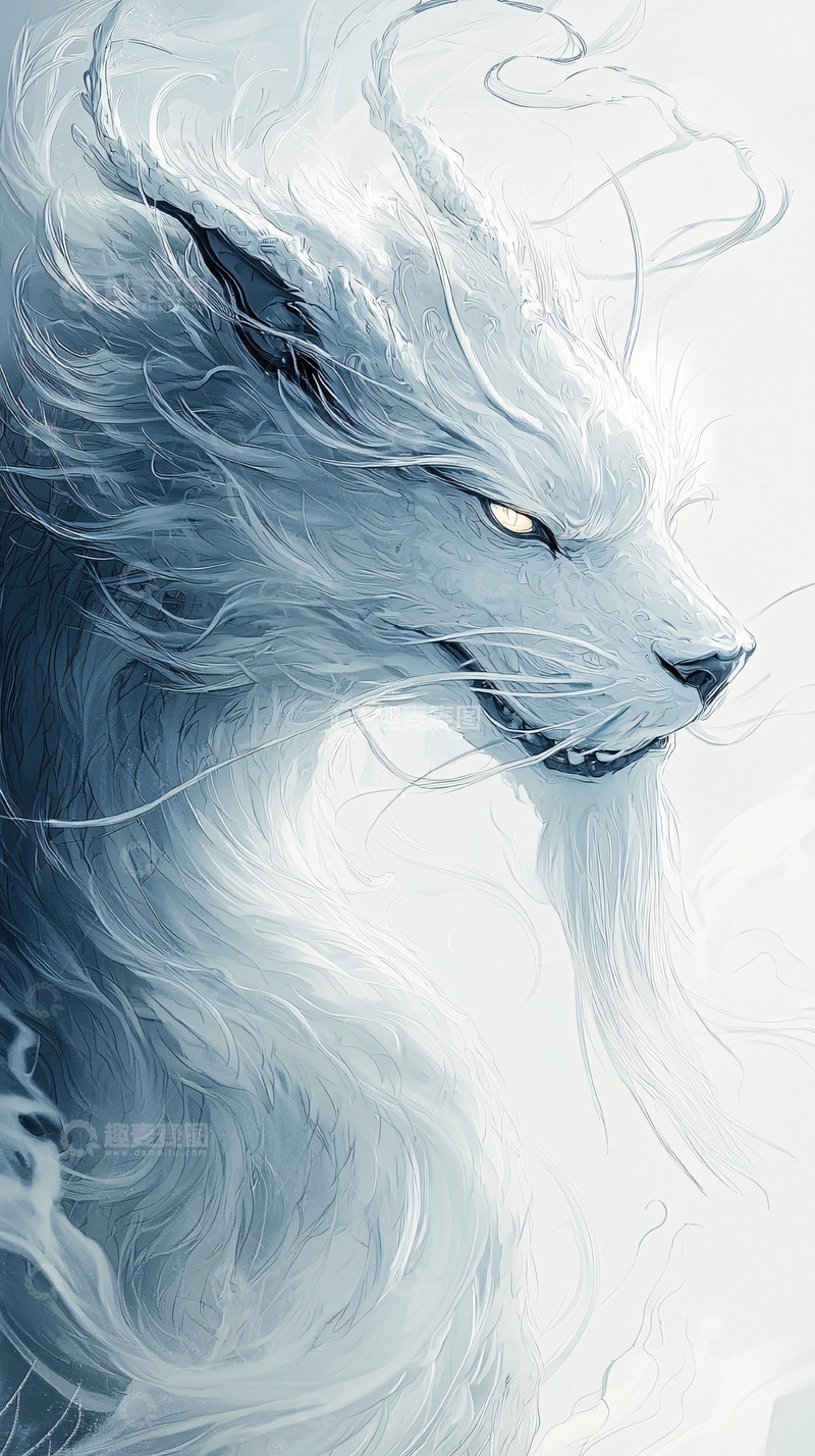 高清大图下载【趣麦麦图】白色神秘生物