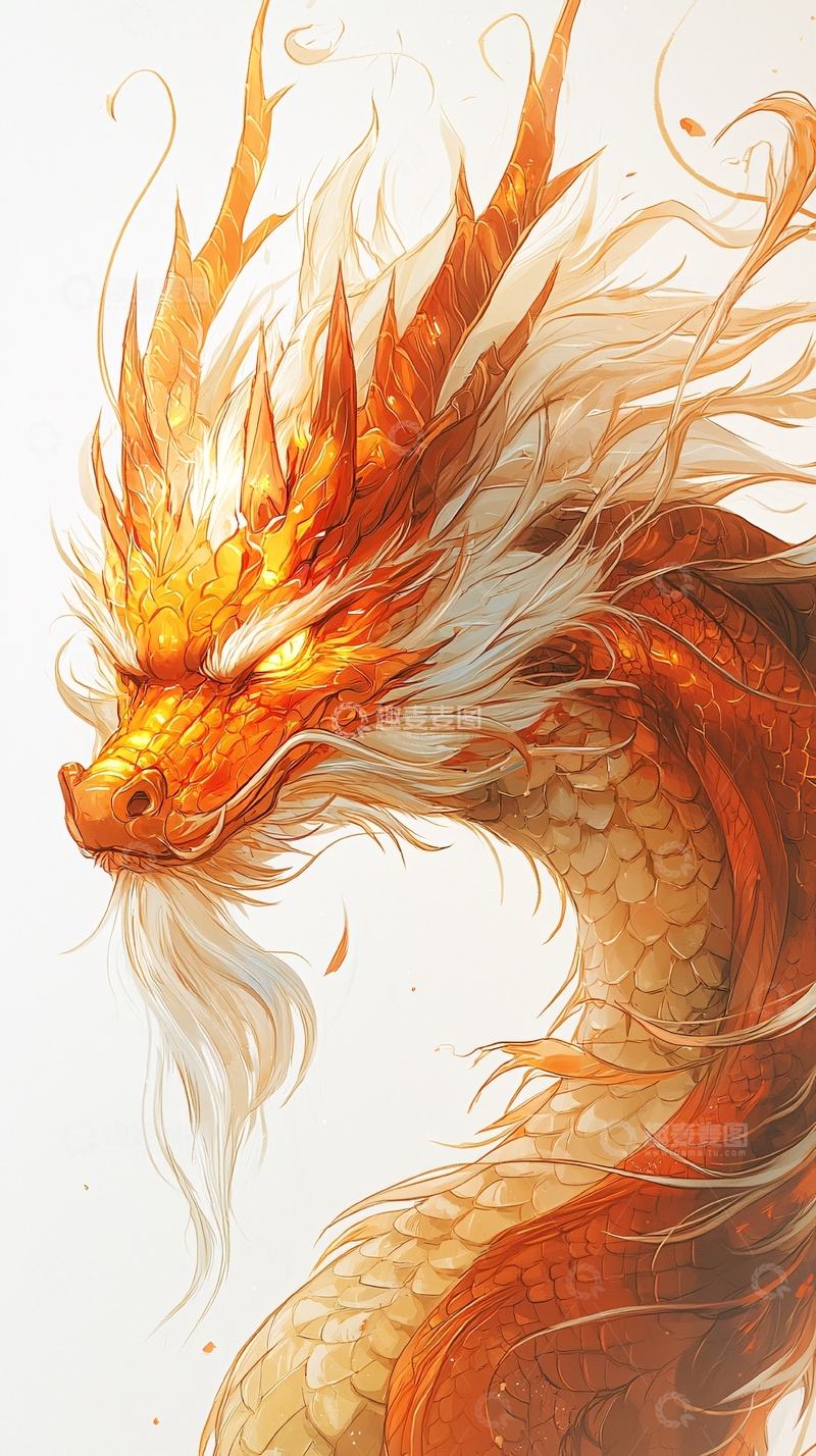 高清大图下载【趣麦麦图】金色东方龙