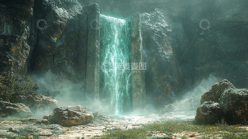 高清大图下载【趣麦麦图】峡谷瀑布仙境
