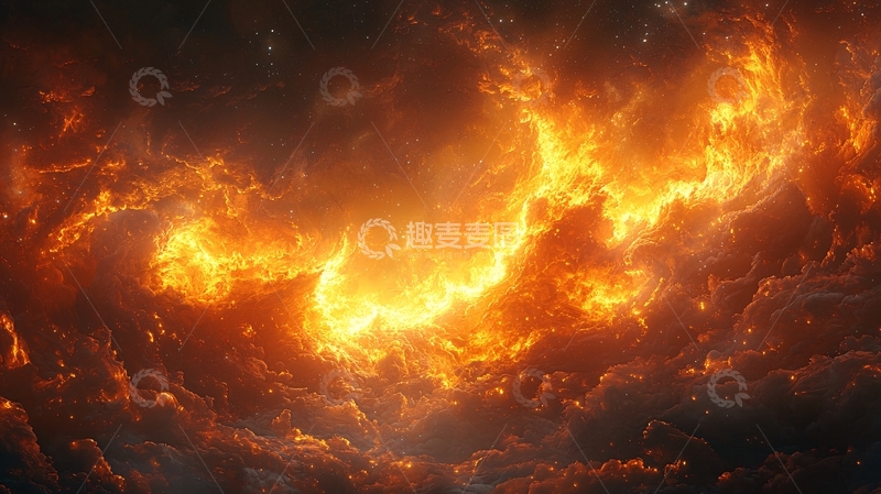 高清大图下载【趣麦麦图】火焰宇宙