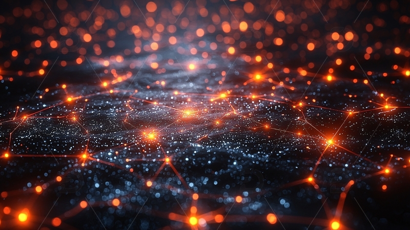 高清大图下载【趣麦麦图】暗黑系光点粒子背景图