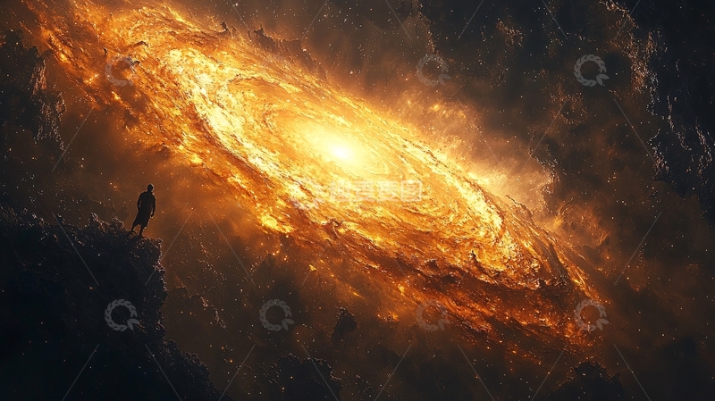 高清大图下载【趣麦麦图】燃烧的宇宙漩涡