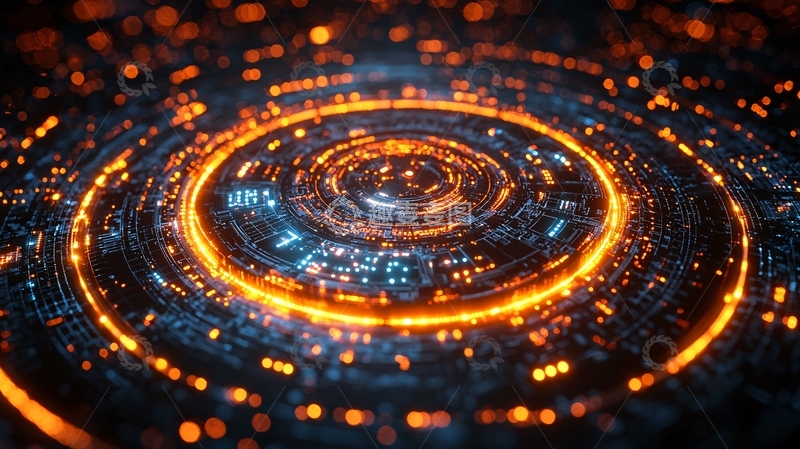 高清大图下载【趣麦麦图】科技感光环