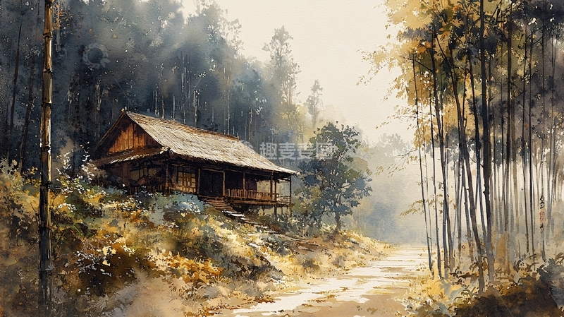高清大图下载【趣麦麦图】森林小屋