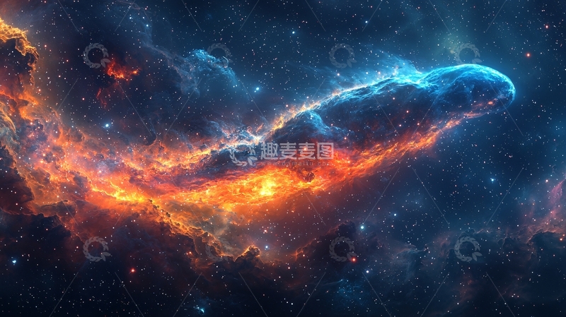高清大图下载【趣麦麦图】宇宙星云火焰