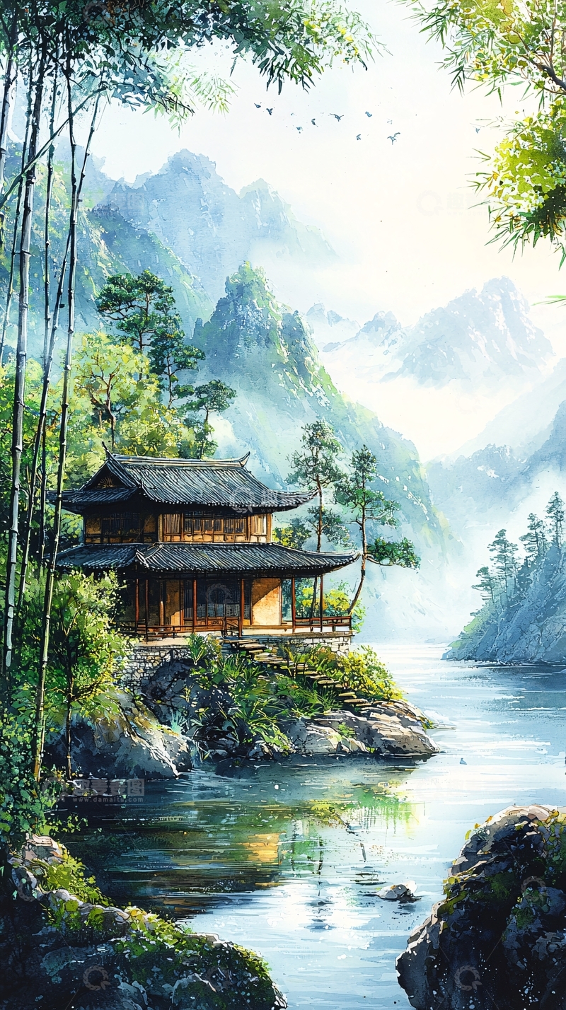 高清大图下载【趣麦麦图】水墨画