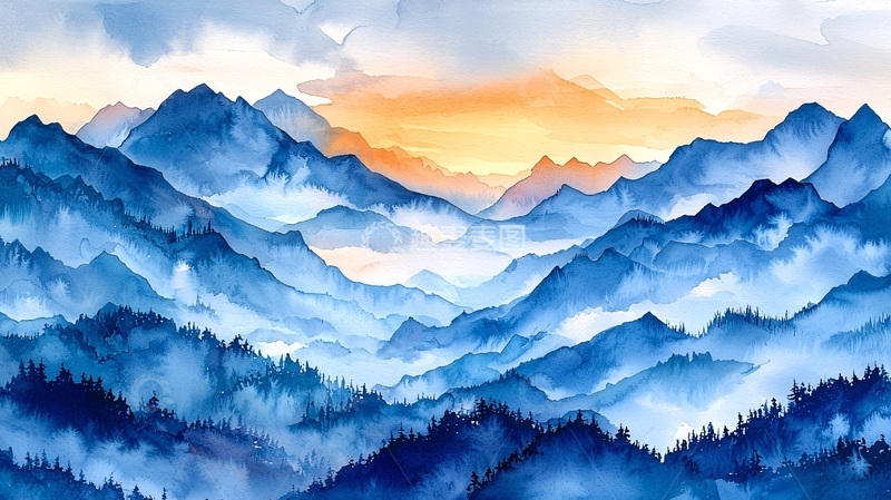 高清大图下载【趣麦麦图】水墨山水画528