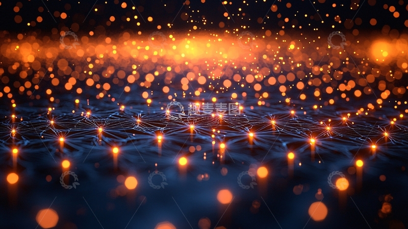 高清大图下载【趣麦麦图】暗色背景下闪耀的光点