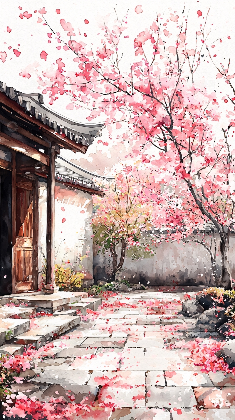 高清大图下载【趣麦麦图】中国风庭院