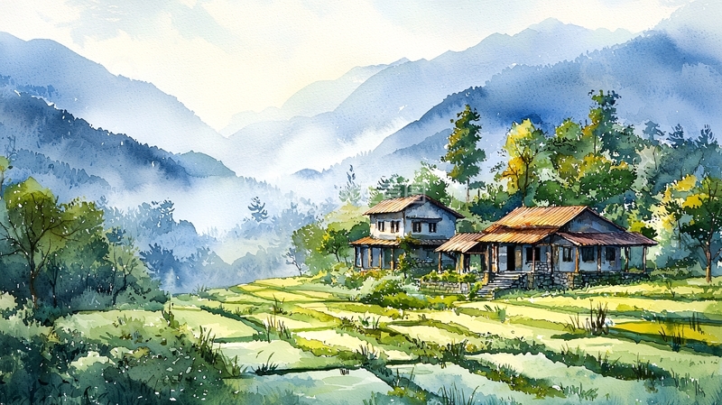 高清大图下载【趣麦麦图】水彩画