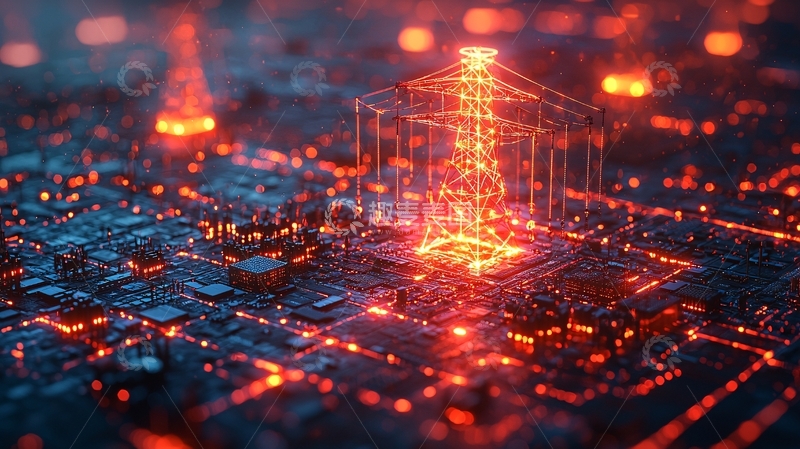 高清大图下载【趣麦麦图】抽象科技感城市夜景