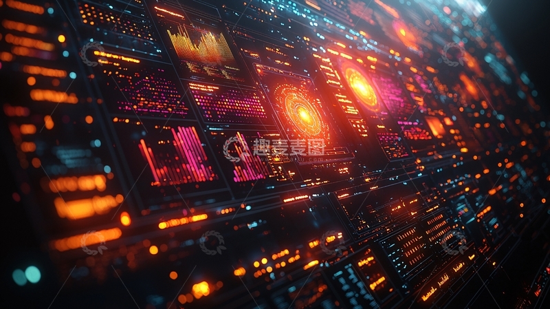 高清大图下载【趣麦麦图】未来科技感数据面板