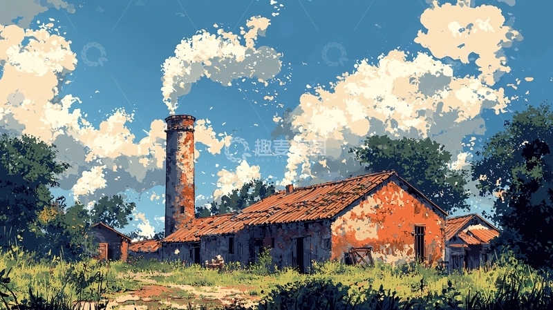 高清大图下载【趣麦麦图】乡村风景画