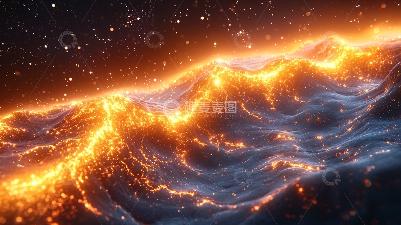 高清大图下载【趣麦麦图】宇宙熔岩山脉