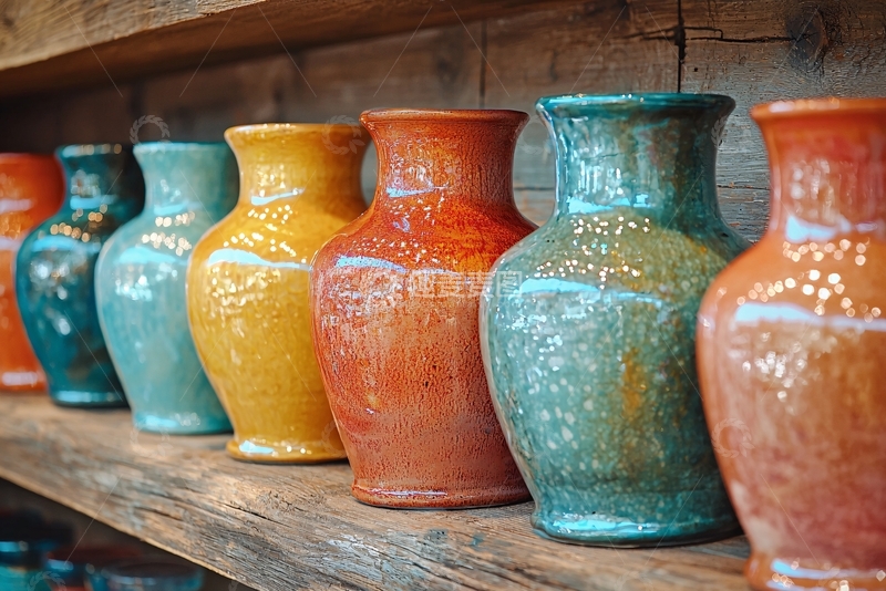 高清大图下载【趣麦麦图】-彩色陶瓷花瓶