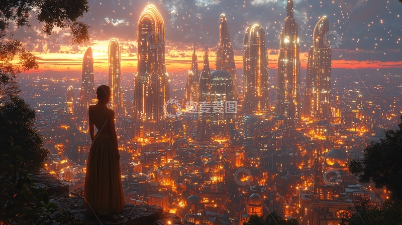 高清大图下载【趣麦麦图】未来都市夜景166