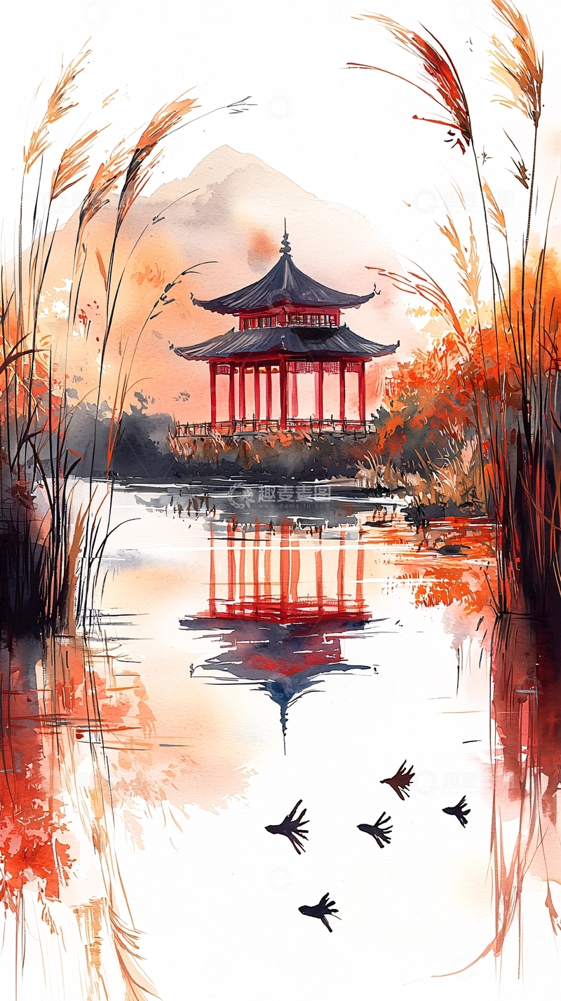 高清大图下载【趣麦麦图】水墨画