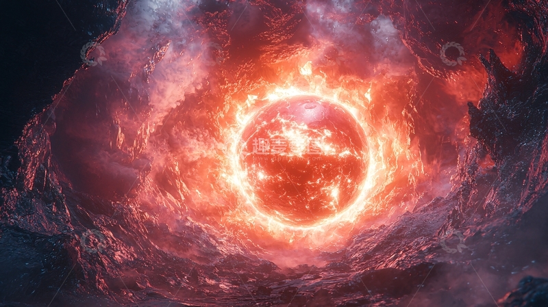 高清大图下载【趣麦麦图】燃烧的星球