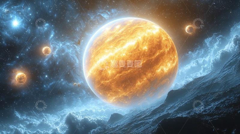 高清大图下载【趣麦麦图】燃烧星球