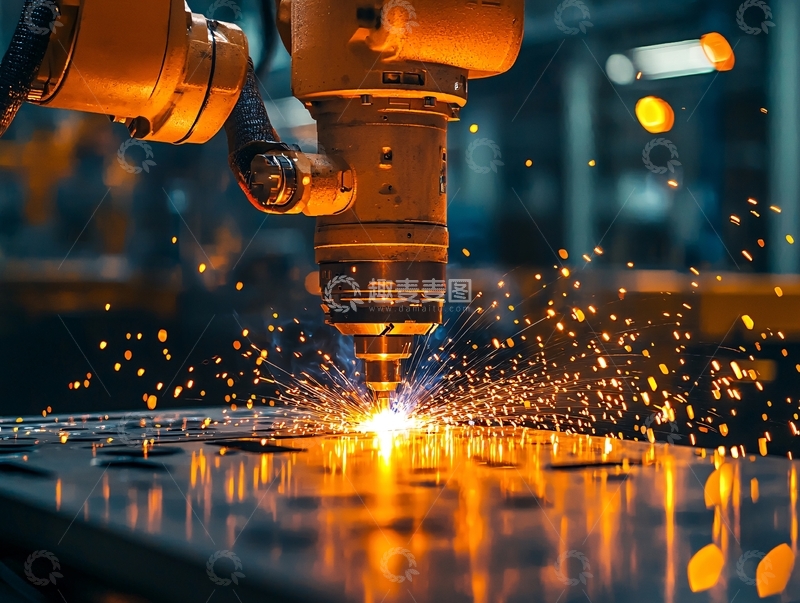 高清大图下载【趣麦麦图】工业机器人焊接6