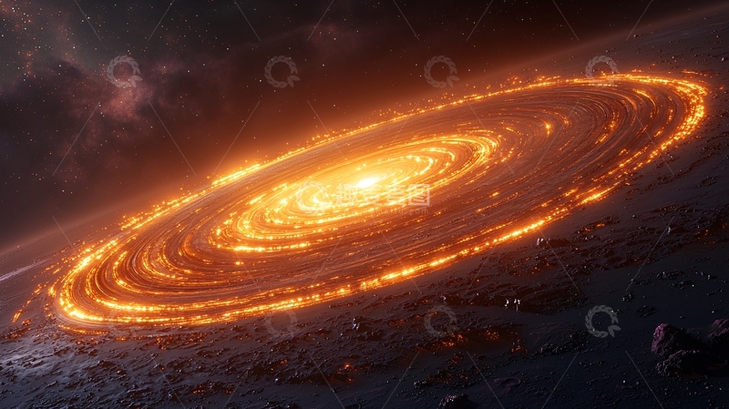 高清大图下载【趣麦麦图】燃烧的星系旋臂