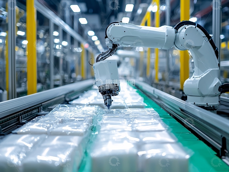 高清大图下载【趣麦麦图】工业机器人自动化生产线