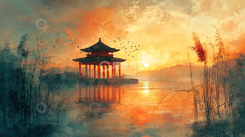 高清大图下载【趣麦麦图】中国风水墨画意境