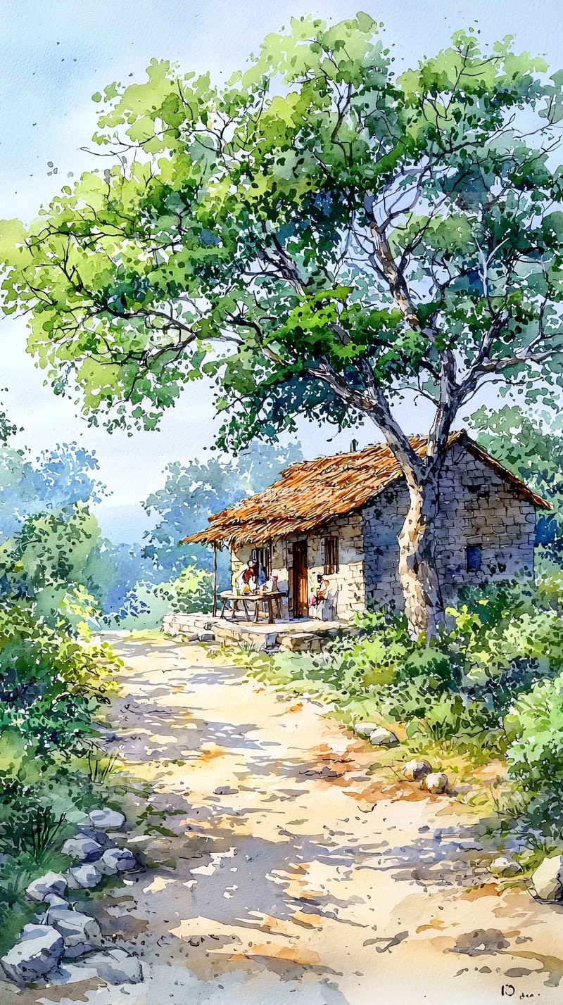 高清大图下载【趣麦麦图】水彩画