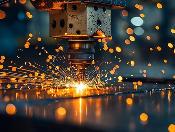 金属加工火花四溅