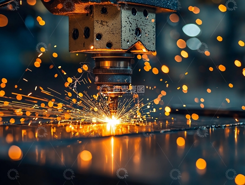 高清大图下载【趣麦麦图】金属加工火花四溅