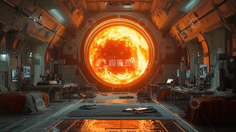 高清大图下载【趣麦麦图】飞船内部巨大火球