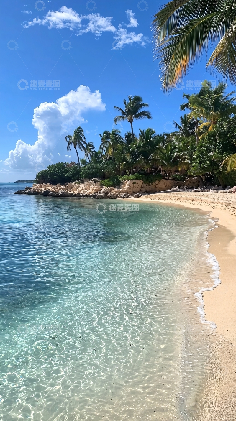高清大图下载【趣麦麦图】热带海滩与清澈海水