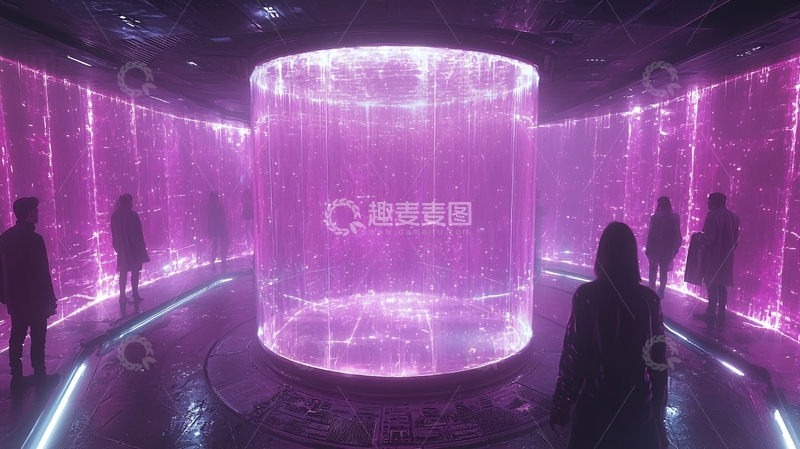 高清大图下载【趣麦麦图】紫色光柱沉浸式体验