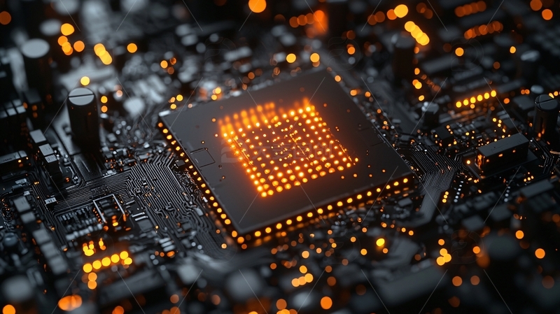 高清大图下载【趣麦麦图】高科技电路板芯片特写