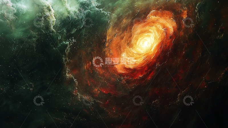 高清大图下载【趣麦麦图】宇宙漩涡火焰云图