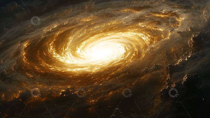 高清大图下载【趣麦麦图】金色旋涡星系