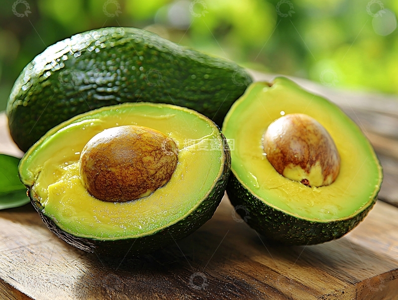 高清大图下载【趣麦麦图】牛油果切半