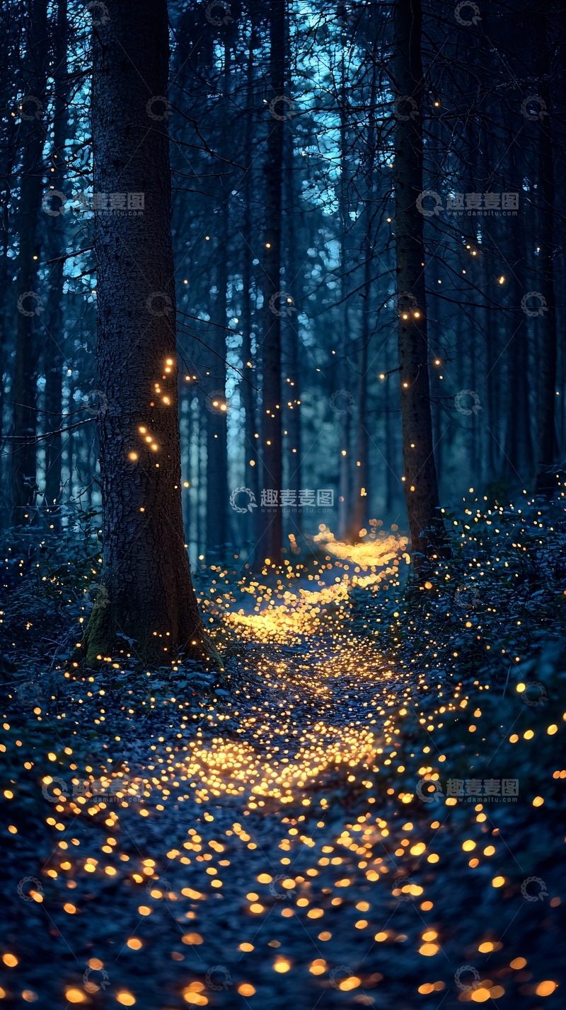 高清大图下载【趣麦麦图】黑暗森林小路
