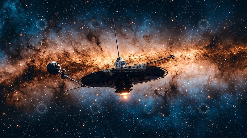 高清大图下载【趣麦麦图】宇宙飞船穿越星云