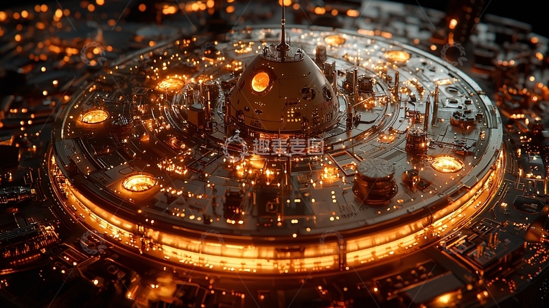 高清大图下载【趣麦麦图】科幻圆形太空基地