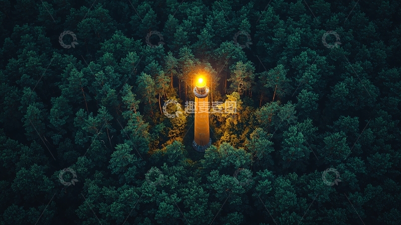 高清大图下载【趣麦麦图】森林中燃烧的蜡烛