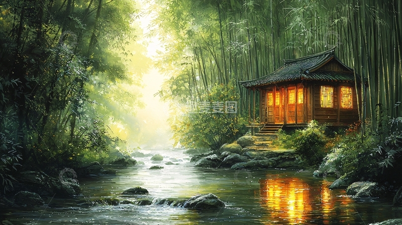 高清大图下载【趣麦麦图】森林小屋