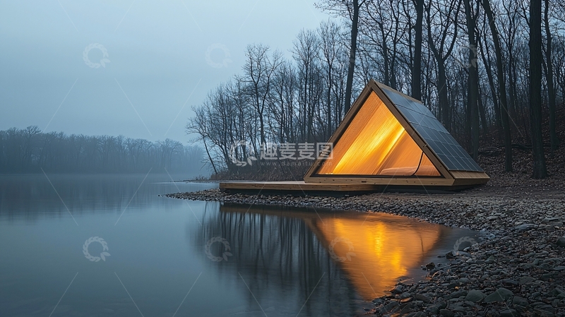 高清大图下载【趣麦麦图】三角形小屋
