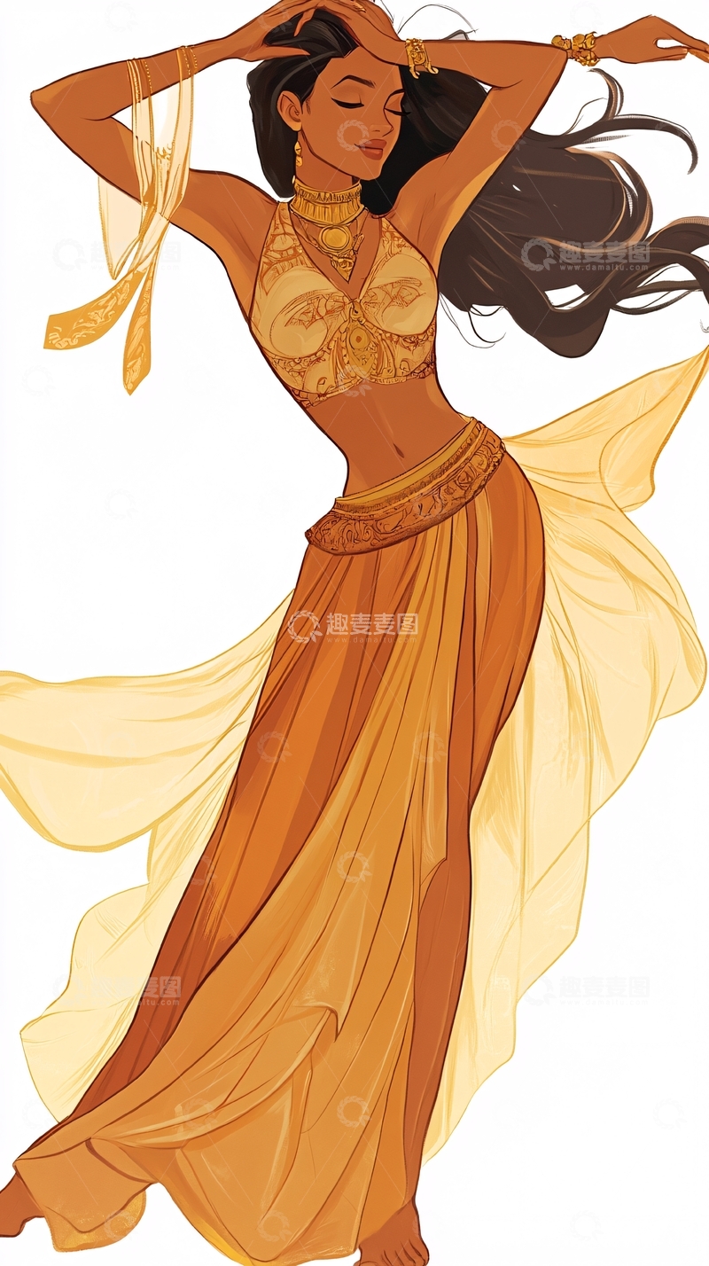 高清大图下载【趣麦麦图】棕色皮肤的女性舞蹈家