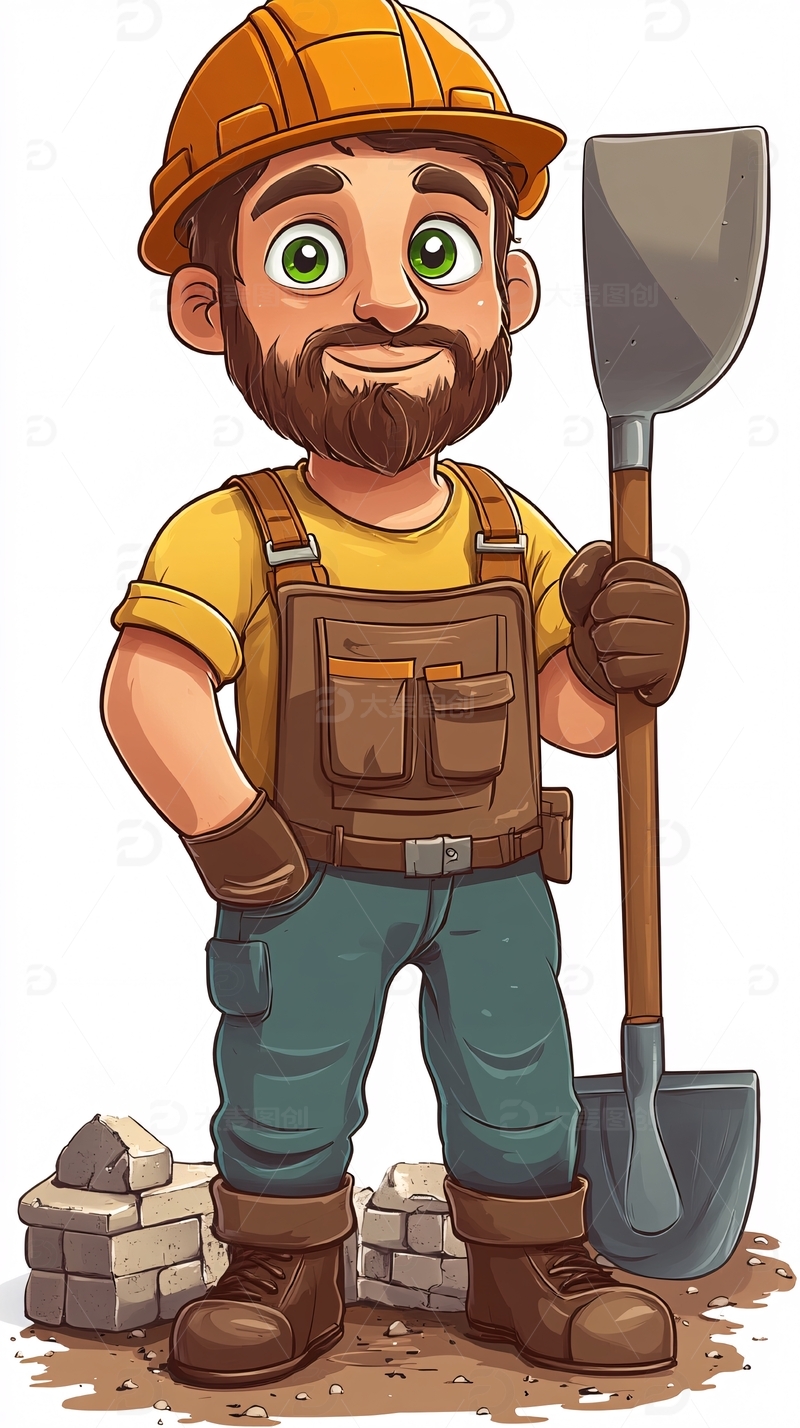高清大图下载【趣麦麦图】卡通工人17