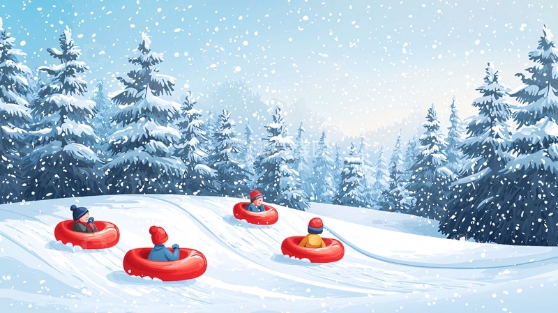 高清大图下载【趣麦麦图】雪地雪圈